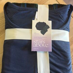 Stars Above Navy Plaid Pajama Set SIZE SMALL